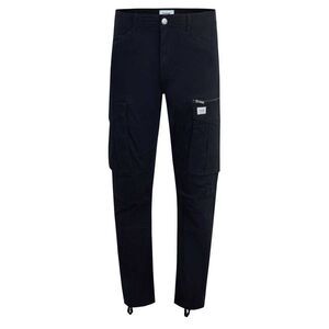 Firetrap Mens Cotton Blend Cargo Pants / Washed Black